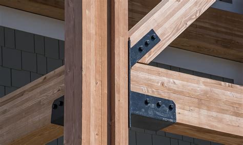 post and beam with lap joint metal brackets|metal brackets for timber beams.